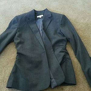 Women's dark grey blazer.